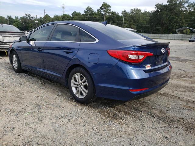 5NPE24AF5HH527573 - 2017 HYUNDAI SONATA SE BLUE photo 3