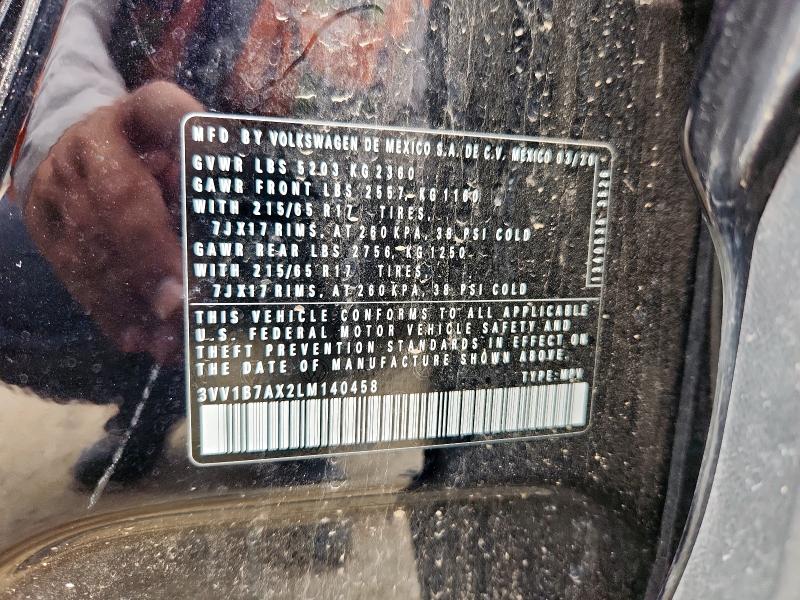 3VV1B7AX2LM140458 - 2020 VOLKSWAGEN TIGUAN S Negro foto 13
