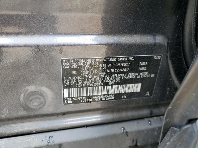 2T3P1RFV8MC156339 - 2021 TOYOTA RAV4 XLE GRAY photo 13