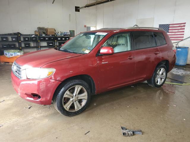 JTEES43A282085768 - 2008 TOYOTA HIGHLANDER SPORT RED photo 1
