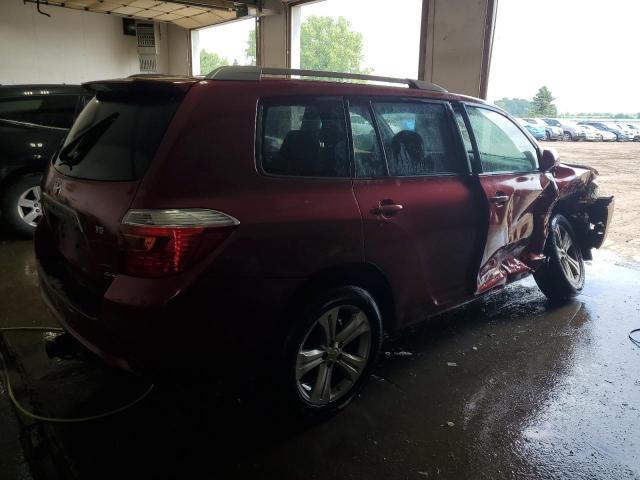 JTEES43A282085768 - 2008 TOYOTA HIGHLANDER SPORT RED photo 3