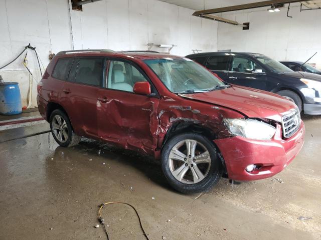 JTEES43A282085768 - 2008 TOYOTA HIGHLANDER SPORT RED photo 4