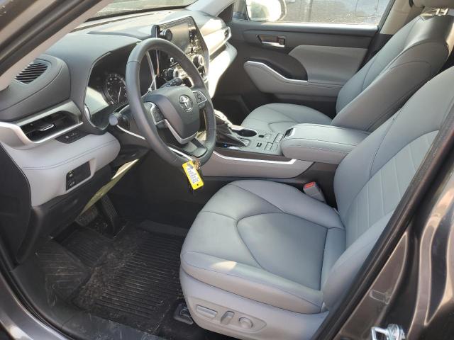 5TDGZRBH9NS596337 - 2022 TOYOTA HIGHLANDER XLE GRAY photo 7