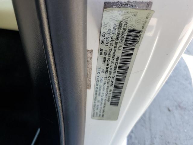 3VWFG31C88M523398 - 2008 VOLKSWAGEN NEW BEETLE TRIPLE WHITE WHITE photo 12