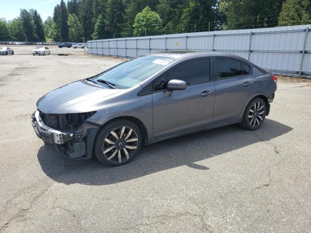 2HGFB2F99FH529474 - 2015 HONDA CIVIC EXL GRAY photo 1
