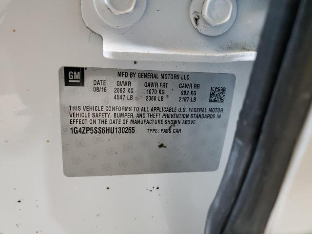 1G4ZP5SS6HU130265 - 2017 BUICK LACROSSE ESSENCE WHITE photo 12