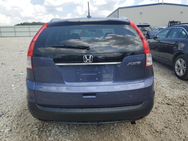 5J6RM4H73CL026366 - 2012 HONDA CR-V EXL BLUE photo 6