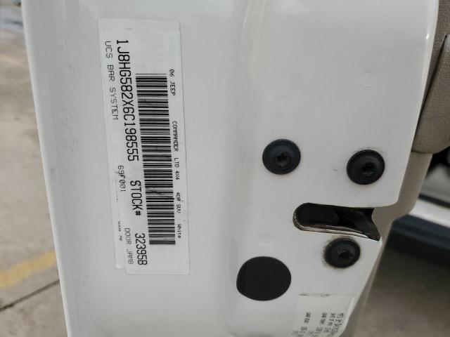 1J8HG582X6C198555 - 2006 JEEP COMMANDER LIMITED WHITE photo 12