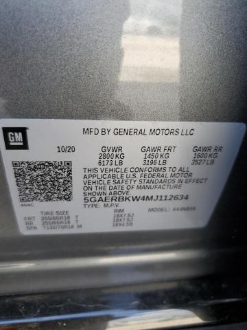 5GAERBKW4MJ112634 - 2021 BUICK ENCLAVE ESSENCE 灰色 照片 13