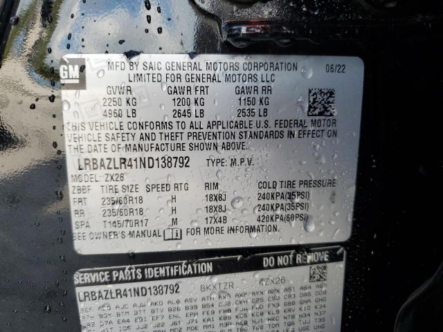 LRBAZLR41ND138792 - 2022 BUICK ENVISION PREFERRED Qara foto 14