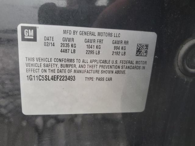 1G11C5SL4EF223493 - 2014 CHEVROLET MALIBU 1LT შავი ფოტო 12