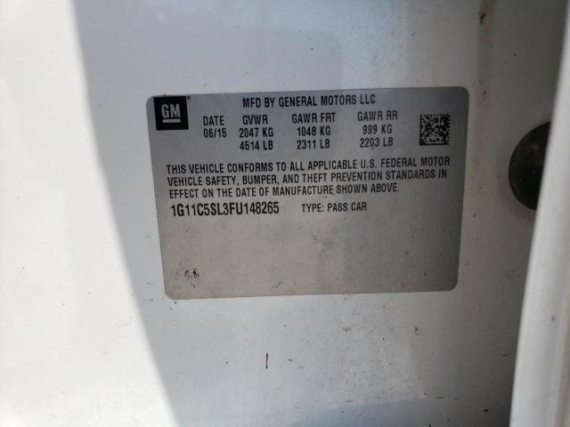 1G11C5SL3FU148265 - 2015 CHEVROLET MALIBU 1LT 白色 照片 12