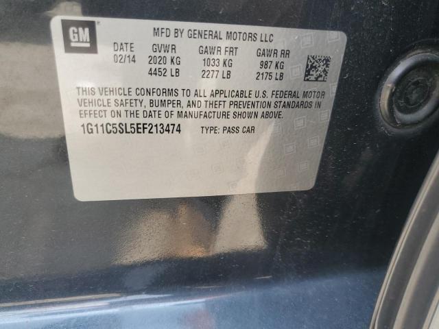 1G11C5SL5EF213474 - 2014 CHEVROLET MALIBU 1LT 黑色 照片 12