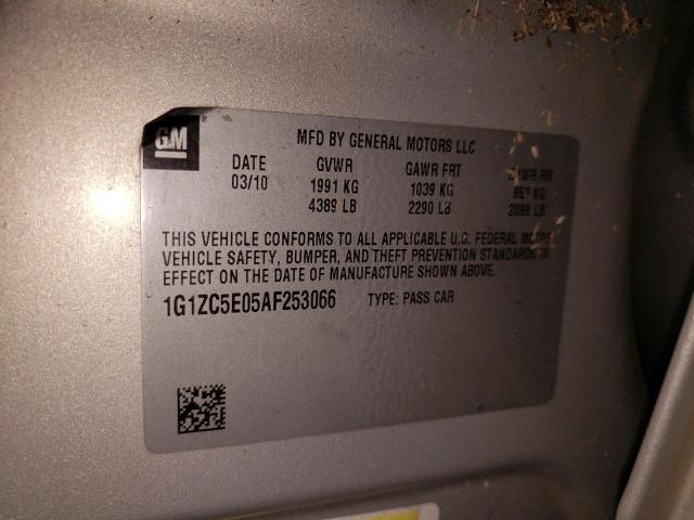 1G1ZC5E05AF253066 - 2010 CHEVROLET MALIBU 1LT GOLD photo 12