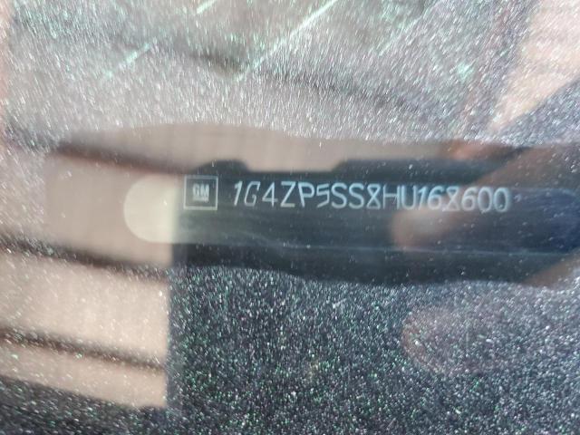 1G4ZP5SS8HU168600 - 2017 BUICK LACROSSE ESSENCE შავი ფოტო 12