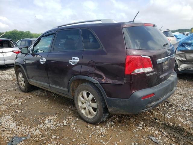 5XYKT3A14BG139263 - 2011 KIA SORENTO BASE BURGUNDY photo 2