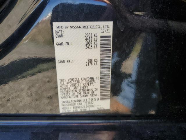 1N4BL4DW4NN312859 - 2022 NISSAN ALTIMA SV BLUE photo 12