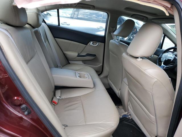 19XFB2F97CE320028 - 2012 HONDA CIVIC EXL მუქწითელი ფოტო 10