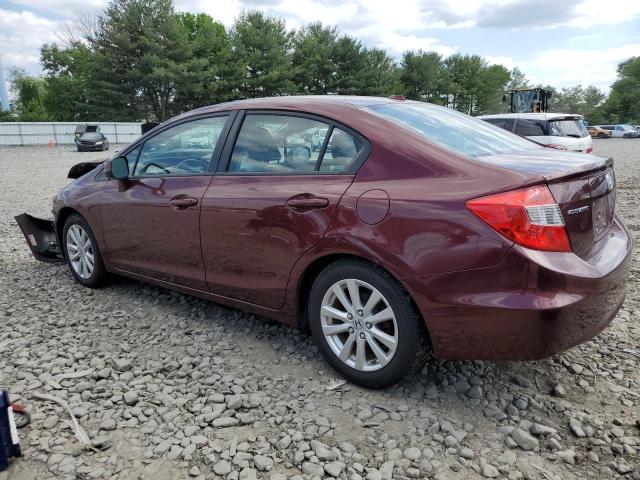 19XFB2F97CE320028 - 2012 HONDA CIVIC EXL მუქწითელი ფოტო 2