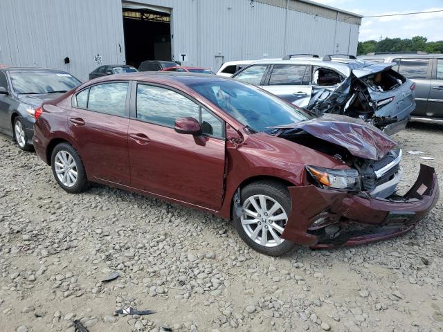 19XFB2F97CE320028 - 2012 HONDA CIVIC EXL მუქწითელი ფოტო 4