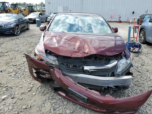 19XFB2F97CE320028 - 2012 HONDA CIVIC EXL მუქწითელი ფოტო 5