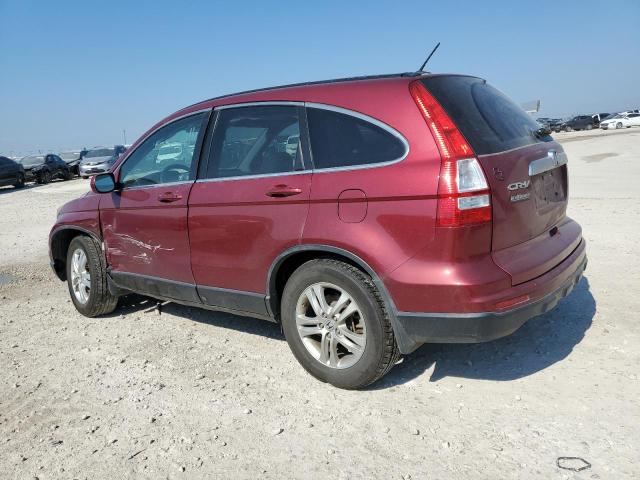 5J6RE3H71AL013488 - 2010 HONDA CR-V EXL MAROON photo 2