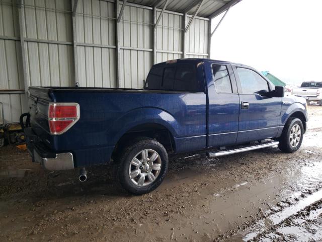 1FTEX1CM1BFB68946 - 2011 FORD F150 SUPER CAB BLUE photo 3