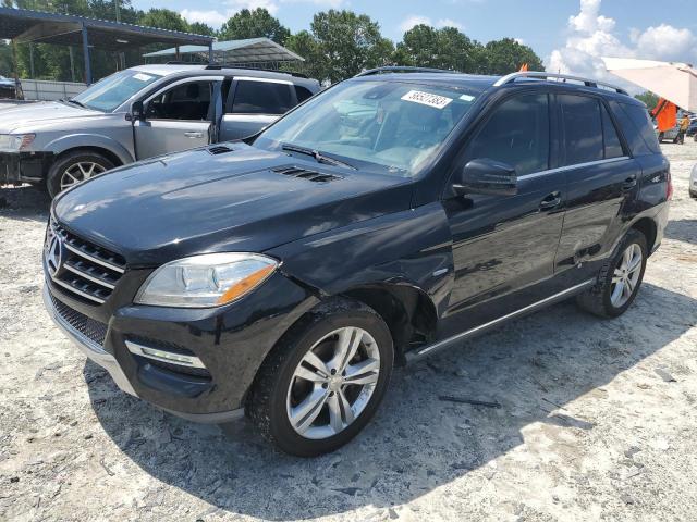 4JGDA5HB7CA027966 - 2012 MERCEDES-BENZ ML 350 4MATIC BLACK photo 1