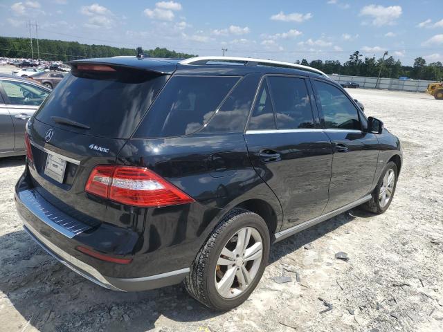 4JGDA5HB7CA027966 - 2012 MERCEDES-BENZ ML 350 4MATIC BLACK photo 3