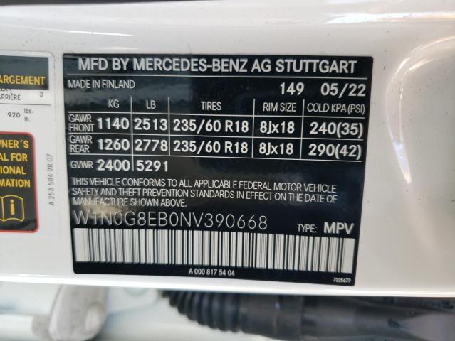 W1N0G8EB0NV390668 - 2022 MERCEDES-BENZ GLC 300 4MATIC WHITE photo 14