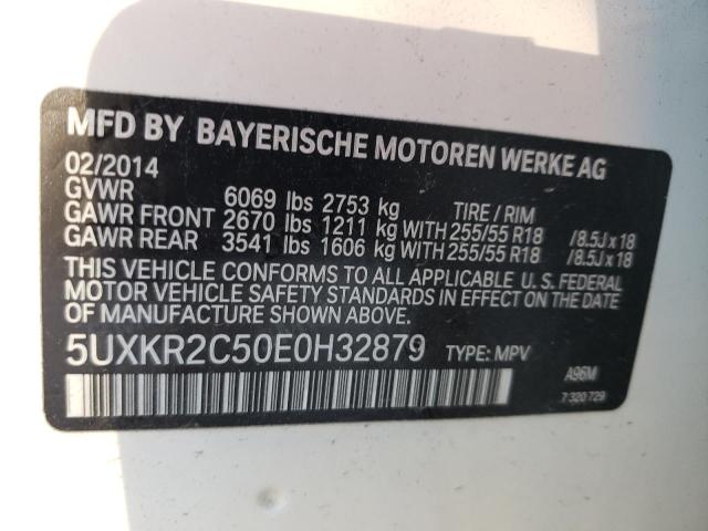 5UXKR2C50E0H32879 - 2014 BMW X5 SDRIVE35I WHITE photo 13