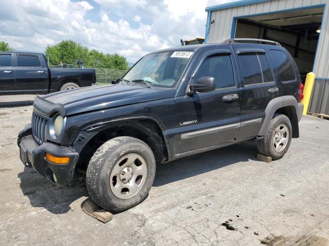 1J4GL48K34W181739 - 2004 JEEP LIBERTY SPORT BLACK photo 1