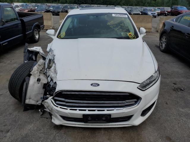 3FA6P0RU7ER319789 - 2014 FORD FUSION TITANIUM HEV WHITE photo 5