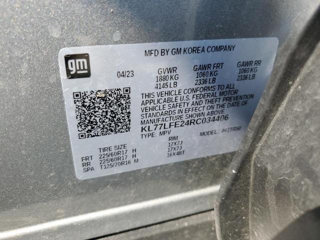 KL77LFE24RC034406 - 2024 CHEVROLET TRAX LS GRAY photo 13