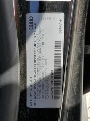 WAUW2AFC1GN088613 - 2016 AUDI S7 PRESTIGE BLACK photo 14