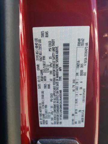 1FMCU9G96GUA45548 - 2016 FORD ESCAPE SE RED photo 13