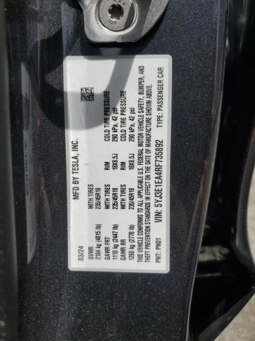 5YJ3E1EA4RF735892 - 2024 TESLA MODEL 3 Graphit Foto 12