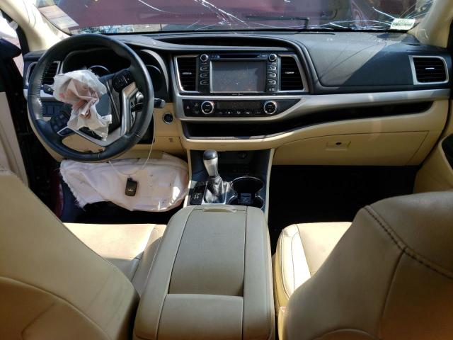 5TDJKRFH9ES009896 - 2014 TOYOTA HIGHLANDER XLE Bordo foto 8