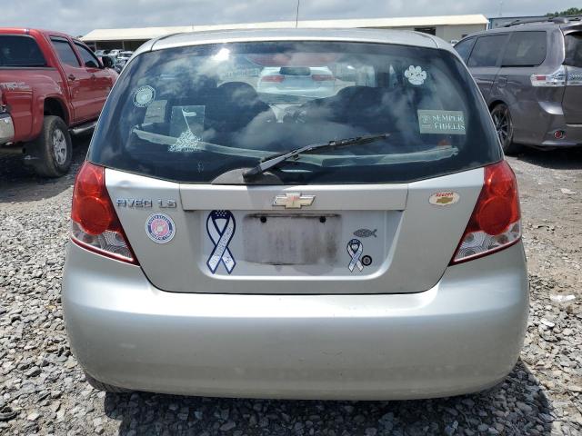 KL1TD62625B444960 - 2005 CHEVROLET AVEO BASE Gümüş foto 6