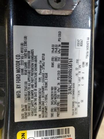 3LN6L5MU0HR658761 - 2017 LINCOLN MKZ HYBRID RESERVE GRAY photo 12