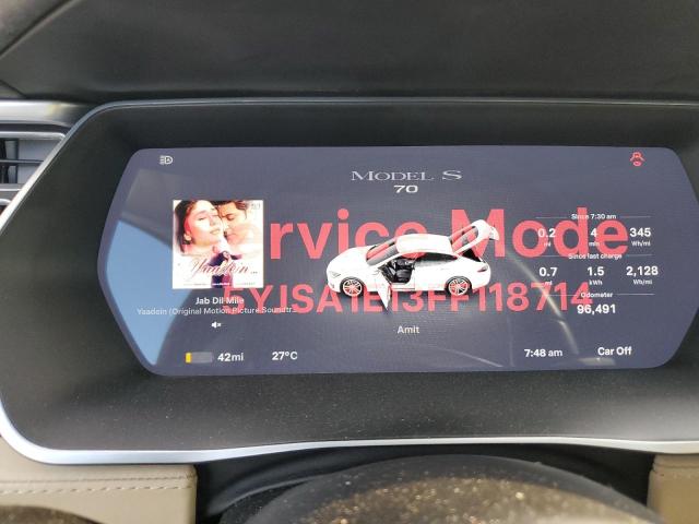 5YJSA1E13FF118714 - 2015 TESLA MODEL S თეთრი ფოტო 9