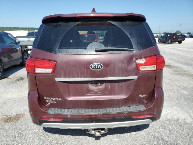 KNDME5C13G6170333 - 2016 KIA SEDONA SXL BURGUNDY photo 6