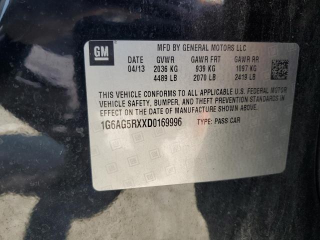 1G6AG5RXXD0169996 - 2013 CADILLAC ATS BLACK photo 12