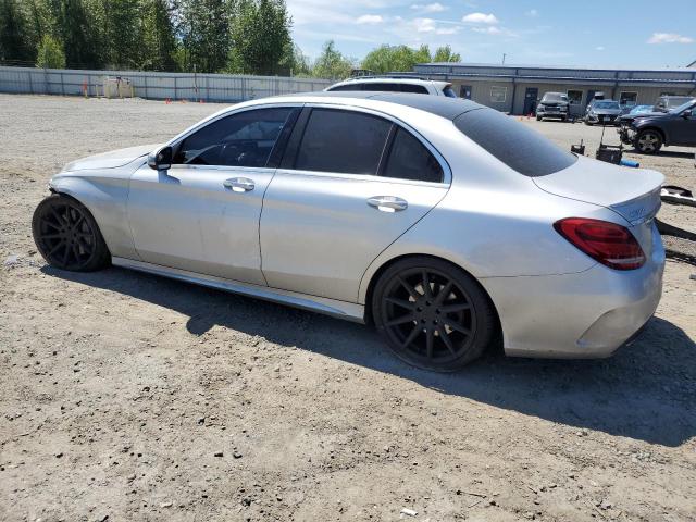 55SWF4JB8GU118808 - 2016 MERCEDES-BENZ C 300 SILVER photo 2