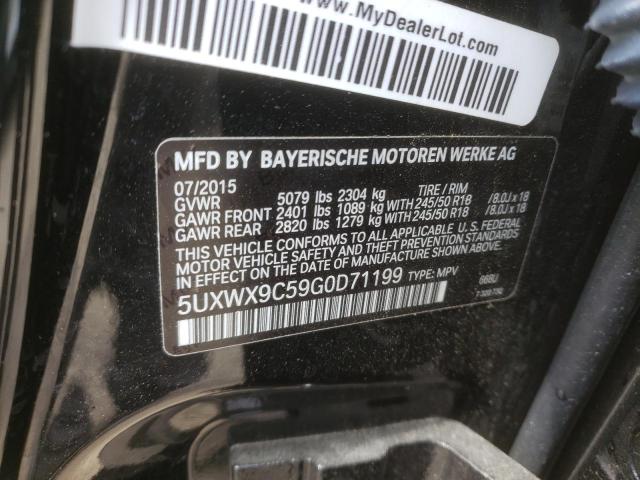 5UXWX9C59G0D71199 - 2016 BMW X3 XDRIVE28I BLACK photo 12