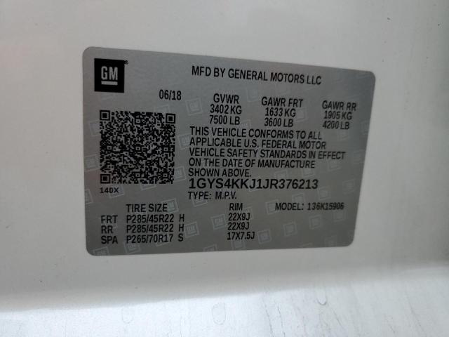 1GYS4KKJ1JR376213 - 2018 CADILLAC ESCALADE ESV PLATINUM თეთრი ფოტო 14