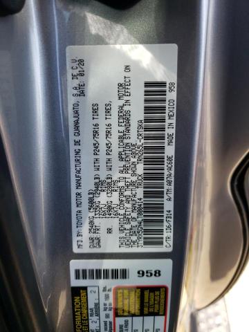 3TYRX5GN4LT000414 - 2020 TOYOTA TACOMA ACCESS CAB ვერცხლისფერი ფოტო 12