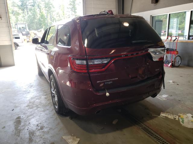 1C4RDJDG4LC205106 - 2020 DODGE DURANGO GT BURGUNDY photo 3