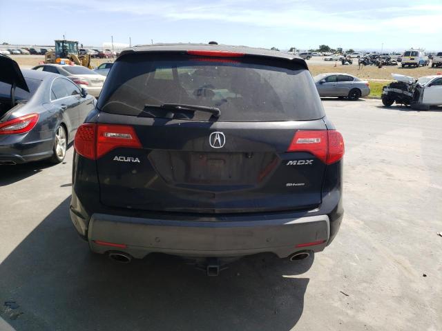 2HNYD28459H522555 - 2009 ACURA MDX TECHNOLOGY BLACK photo 6