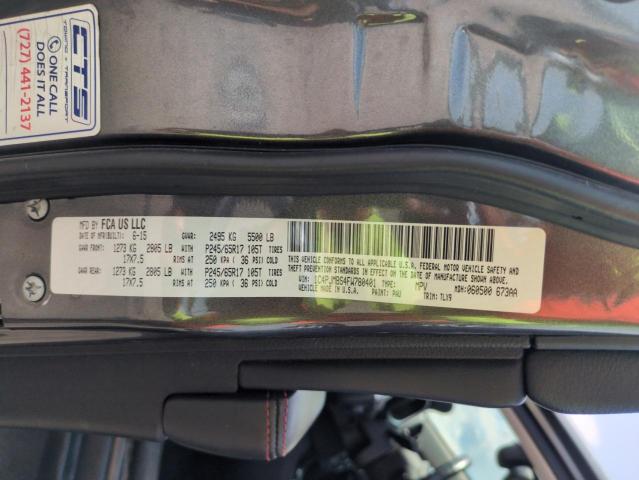 1C4PJMBS4FW780401 - 2015 JEEP CHEROKEE TRAILHAWK GRAY photo 13